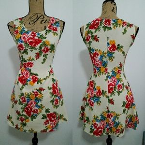 Apple Latte: Flower Sleeveless dress